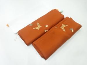 アンティーク　蝶模様アンサンブル・胴裏洗い張りセット